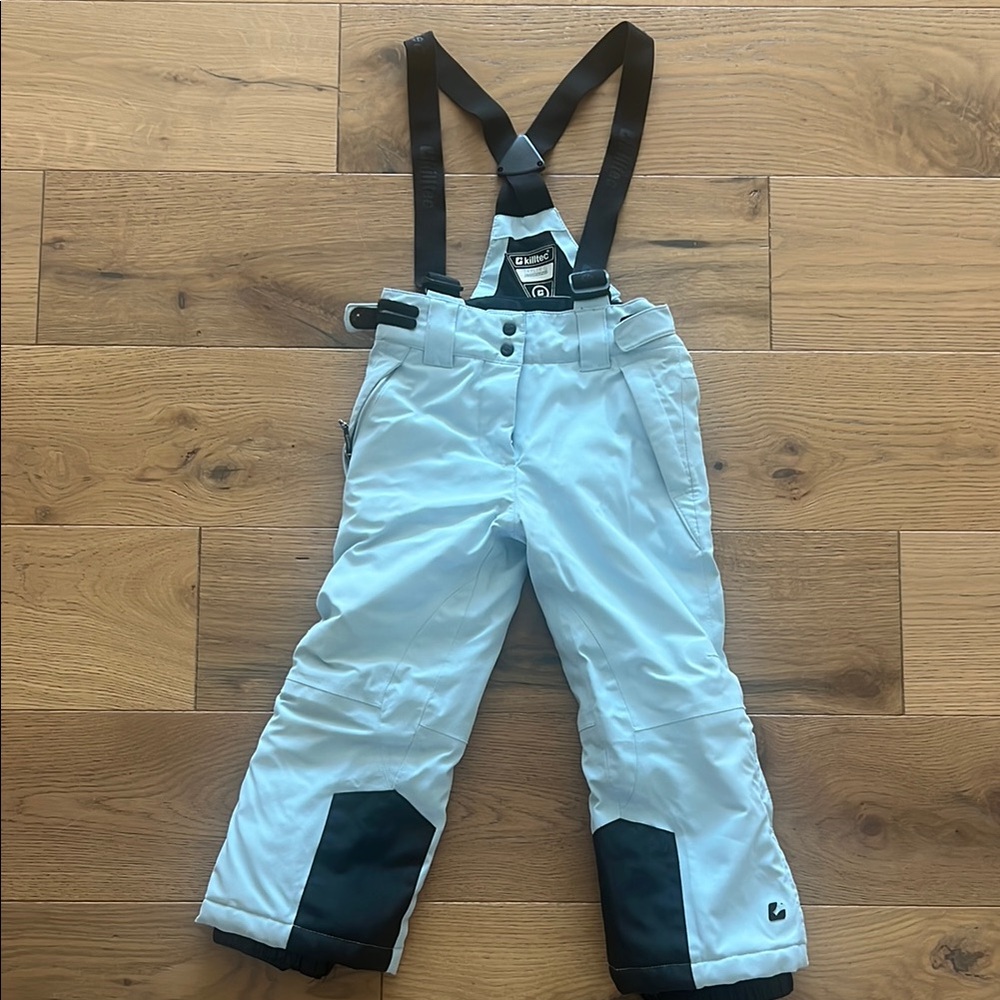 Killtec Kids' Snow Bib Pants - Light Blue and Black